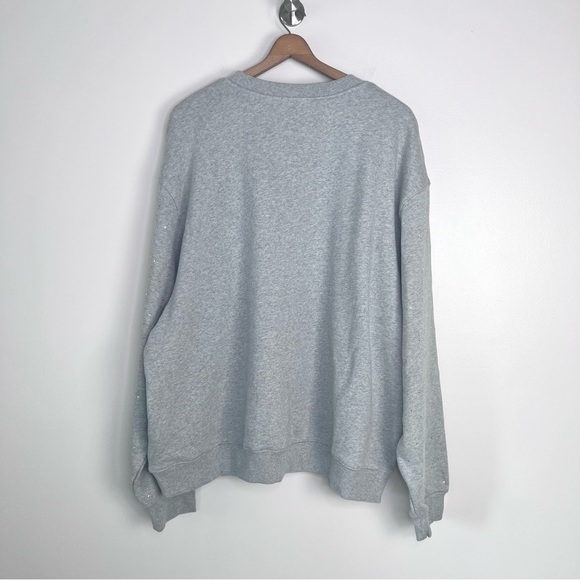 Good American Leo Boyfriend Jeweled Grey Sweatshirt - Picture 9 of 11
